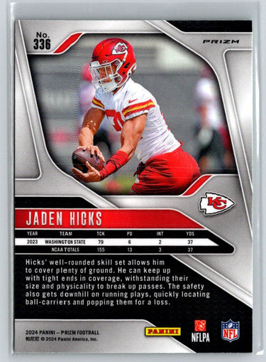 2024 Panini Prizm #336 Jaden Hicks Neon Green Pulsar G41