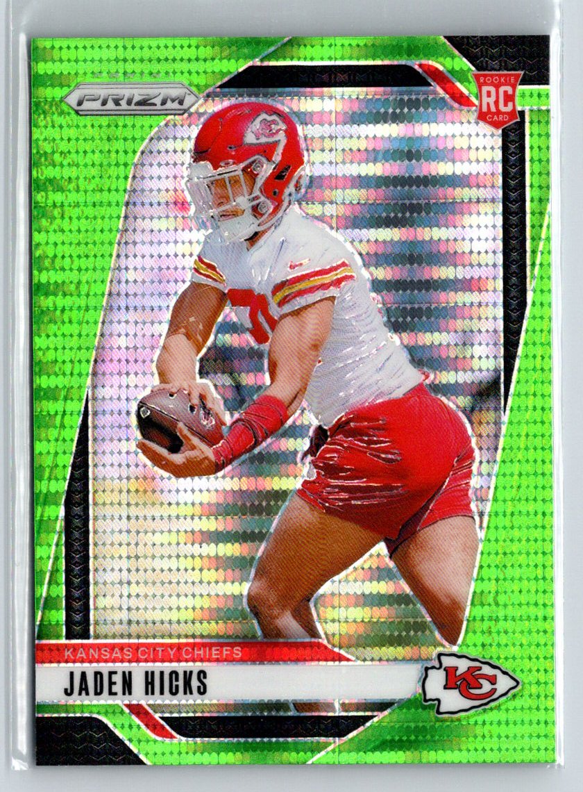 2024 Panini Prizm #336 Jaden Hicks Neon Green Pulsar G41