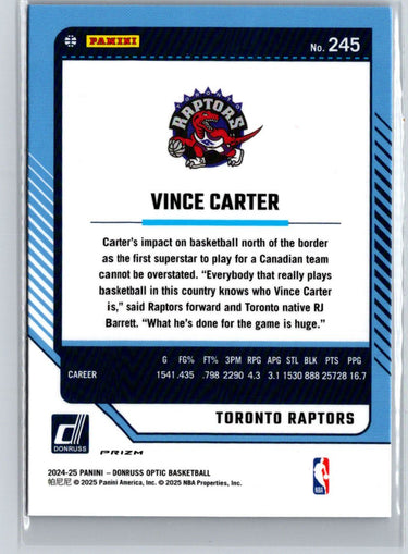 2024-25 Donruss Optic #245 Vince Carter Purple Shock G41