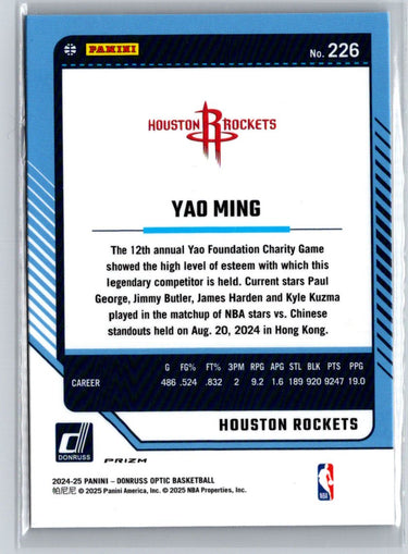 2024-25 Donruss Optic #226 Yao Ming Blue Velocity G41