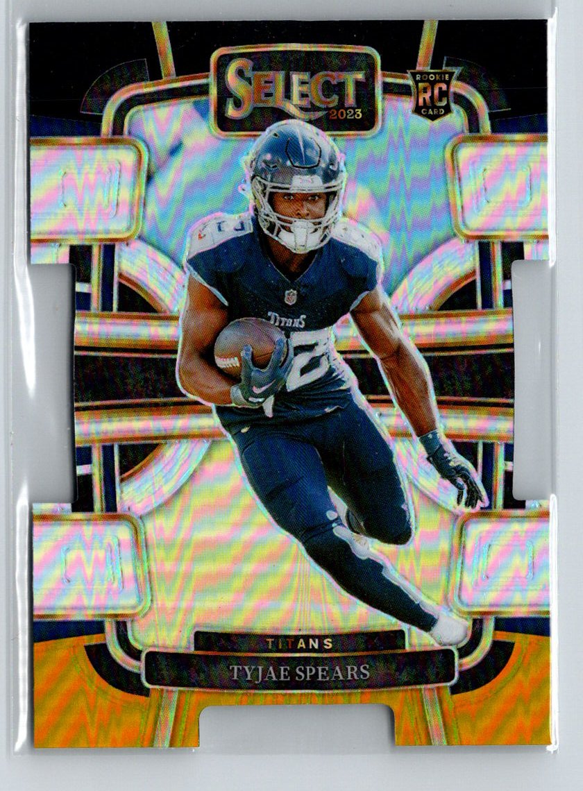 2023 Panini Select #97 Tyjae Spears Black and Gold Prizms Die Cuts G42