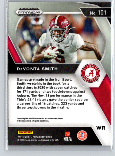 2021 Panini Prizm Draft Picks Collegiate #101 DeVonta Smith G42