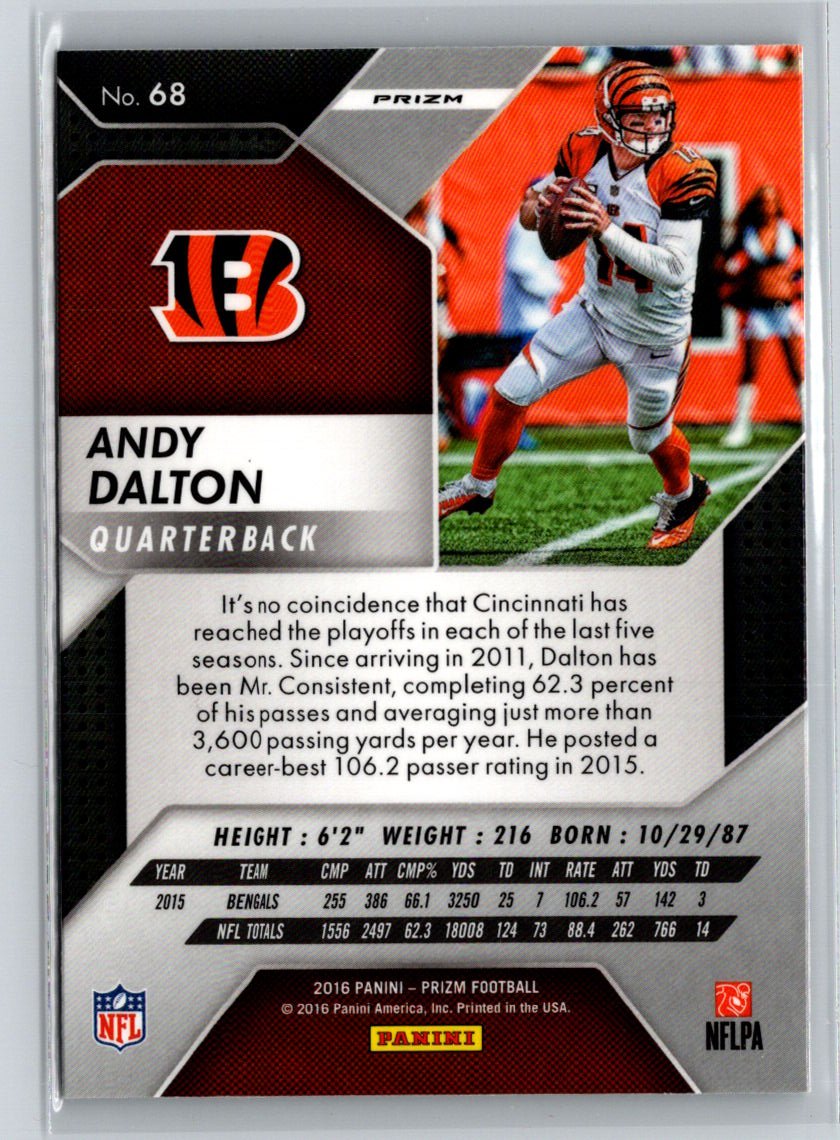 2016 Panini Prizm #68 Andy Dalton Prizm G42