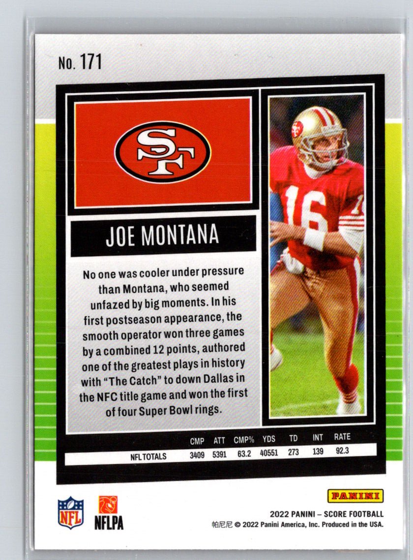 2022 Score #171 Joe Montana Red G43