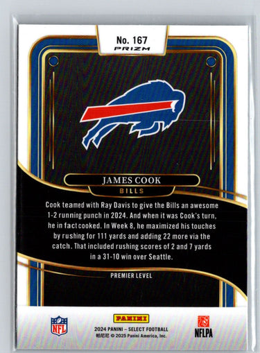 2024 Panini Select #167 James Cook Silver Prizm G43