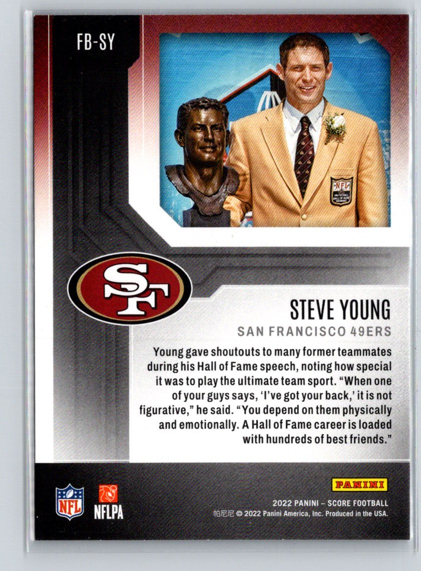 2022 Score #FB-SY Steve Young First Ballot G43