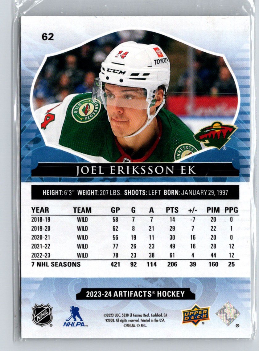 2023-24 Upper Deck Artifacts #62 Joel Eriksson Ek Ruby #/499 G43