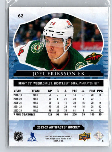 2023-24 Upper Deck Artifacts #62 Joel Eriksson Ek Ruby #/499 G43