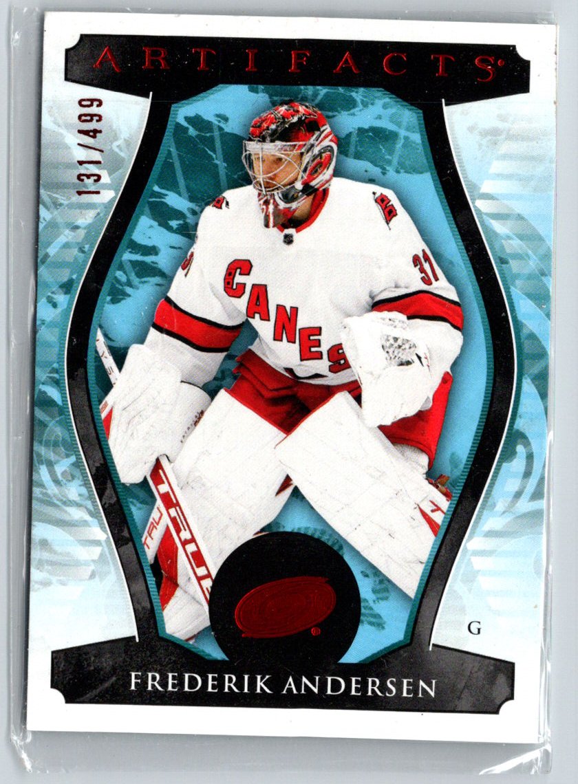 2023-24 Upper Deck Artifacts #137 Frederik Andersen Ruby #/499 G43