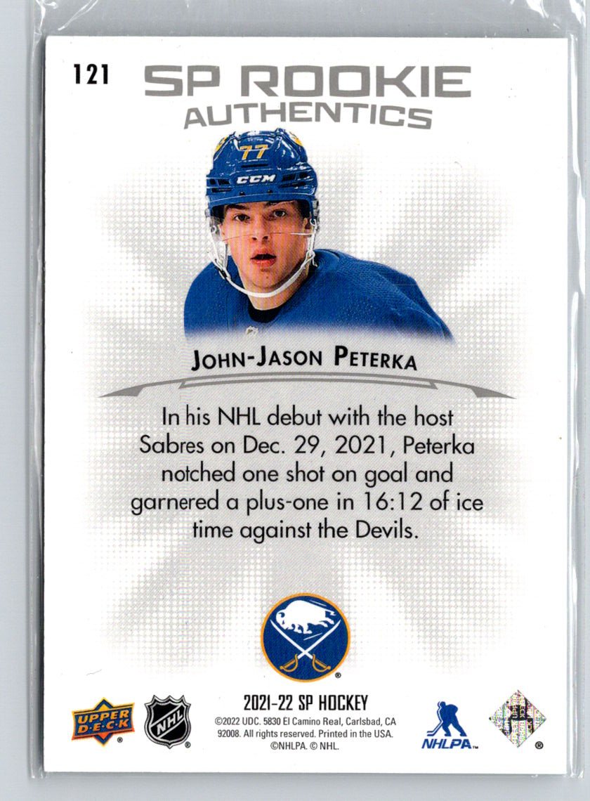 2021-22 SP #121 J.J. Peterka Silver Spectrum #/599 G43