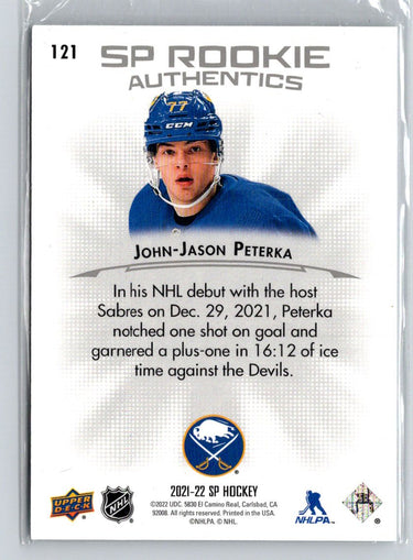 2021-22 SP #121 J.J. Peterka Silver Spectrum #/599 G43