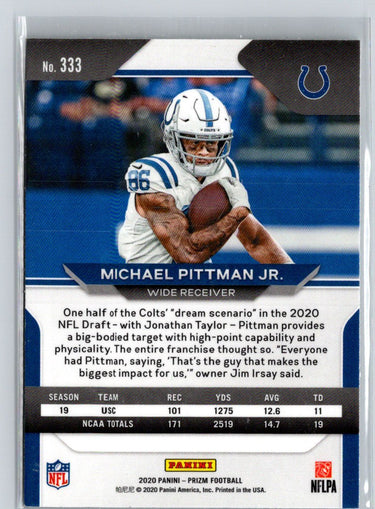 2020 Panini Prizm #333 Michael Pittman Jr. G43
