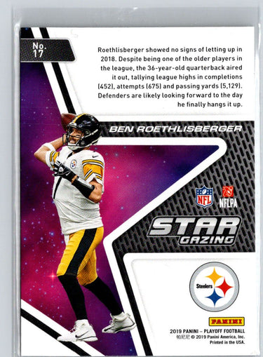 2019 Panini Playoff #17 Ben Roethlisberger Star Gazing G43