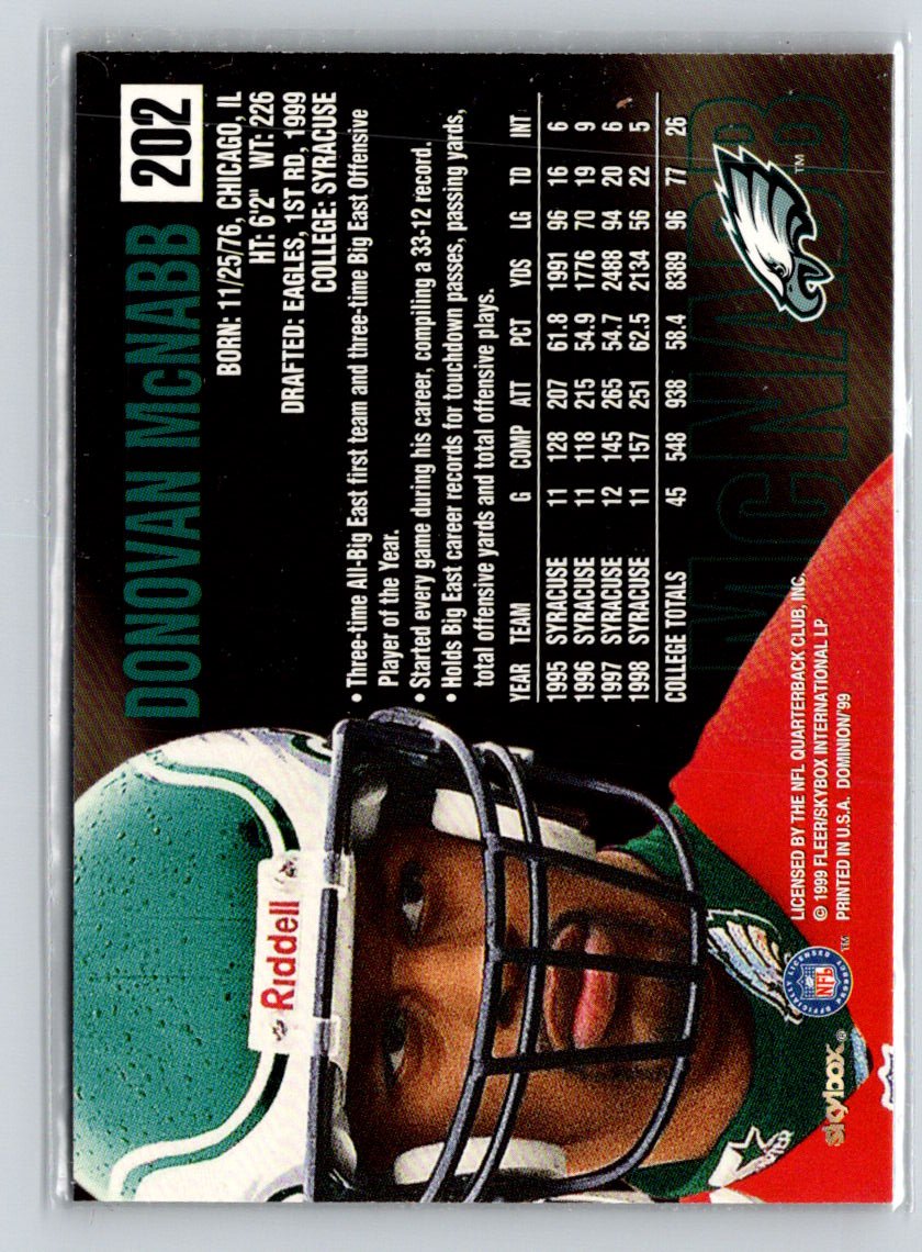 1999 SkyBox Dominion #202 Donovan McNabb G44
