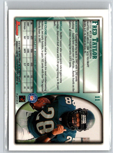 1998 Bowman #11 Fred Taylor G43
