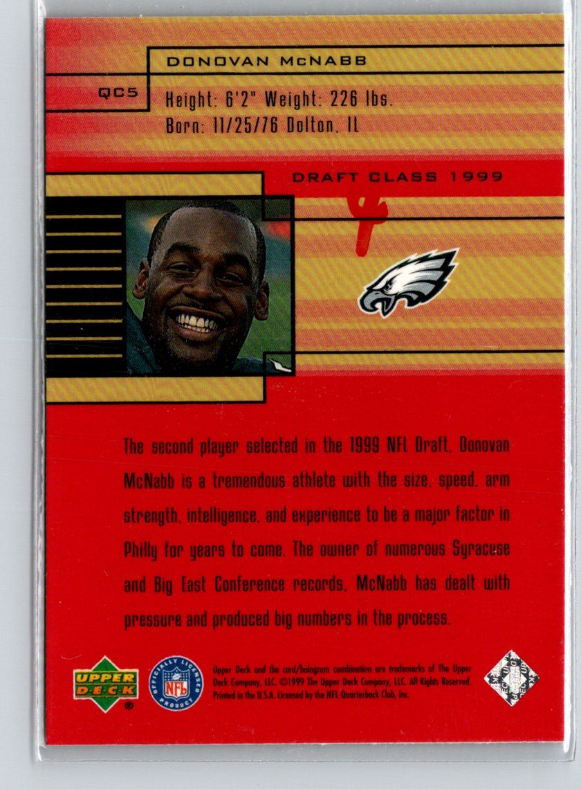 1999 Upper Deck #QC5 Donovan McNabb Quarterback Class G44