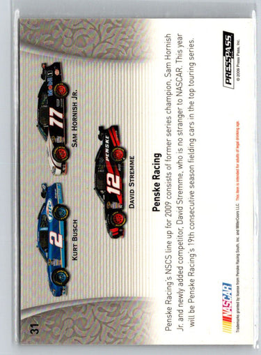 2009 Press Pass Showcase #31 Penske Racing 2nd Gear #/125 G44