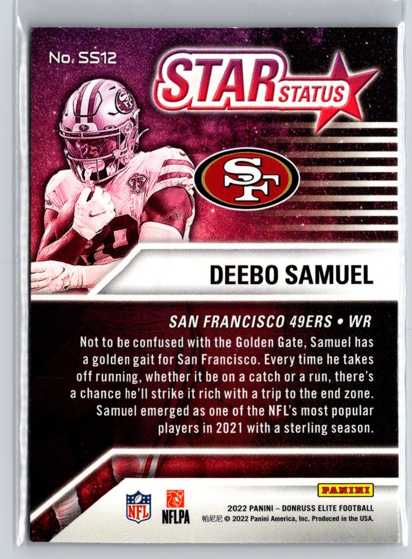 2022 Donruss Elite #SS12 Deebo Samuel Star Status Green G44