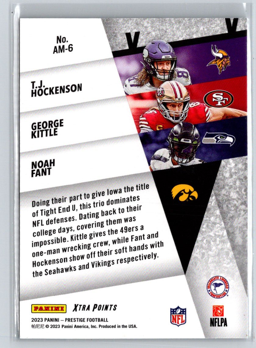 2023 Panini Prestige George Kittle Noah Fant T.J. Hockenson Alma Maters G44