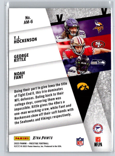 2023 Panini Prestige George Kittle Noah Fant T.J. Hockenson Alma Maters G44