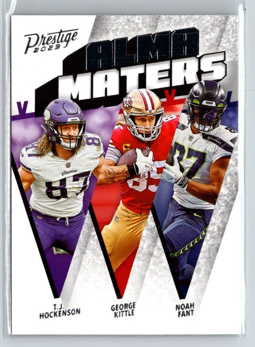 2023 Panini Prestige George Kittle Noah Fant T.J. Hockenson Alma Maters G44