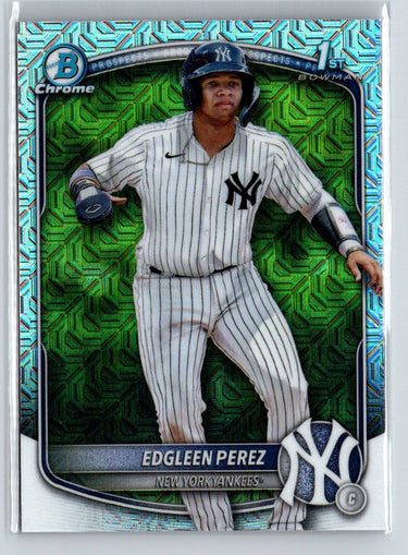 2025 Bowman #BCP-80 Edgleen Perez Chrome Prospects Mojo Refractor G44