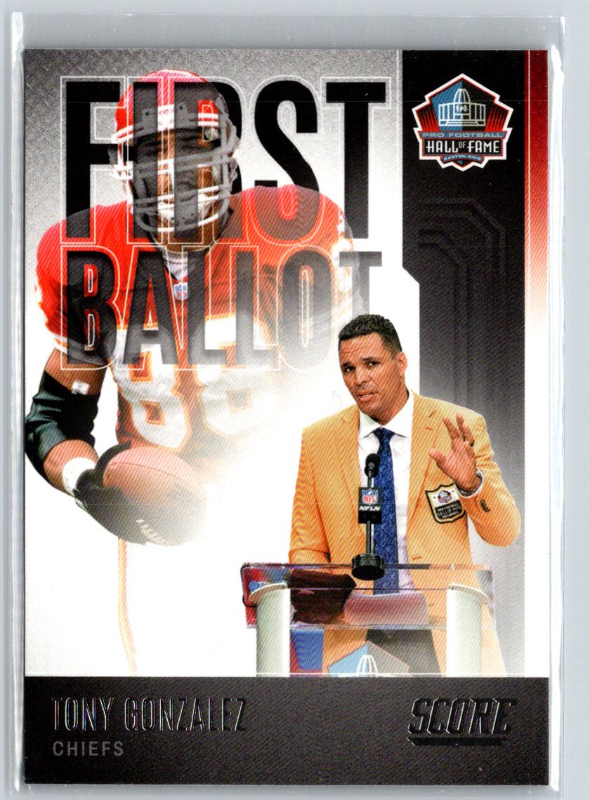 2022 Score #FB-TG Tony Gonzalez First Ballot Red G44