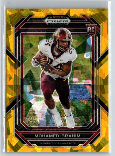 2023 Panini Prizm Draft Picks #128 Mohamed Ibrahim Prizms Gold Ice G46