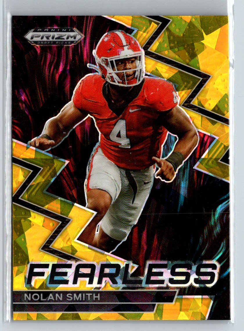 2023 Panini Prizm Draft Picks #F-15 Nolan Smith Fearless Gold Ice G46
