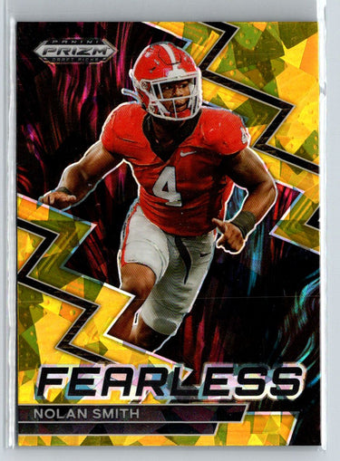 2023 Panini Prizm Draft Picks #F-15 Nolan Smith Fearless Gold Ice G46