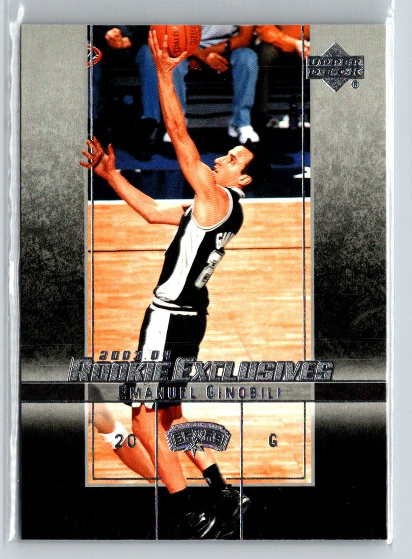 2003-04 Upper Deck Rookie Exclusives #38 Manu Ginobili G46