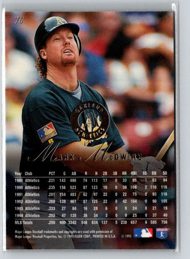 1995 Flair #76 Mark McGwire G46