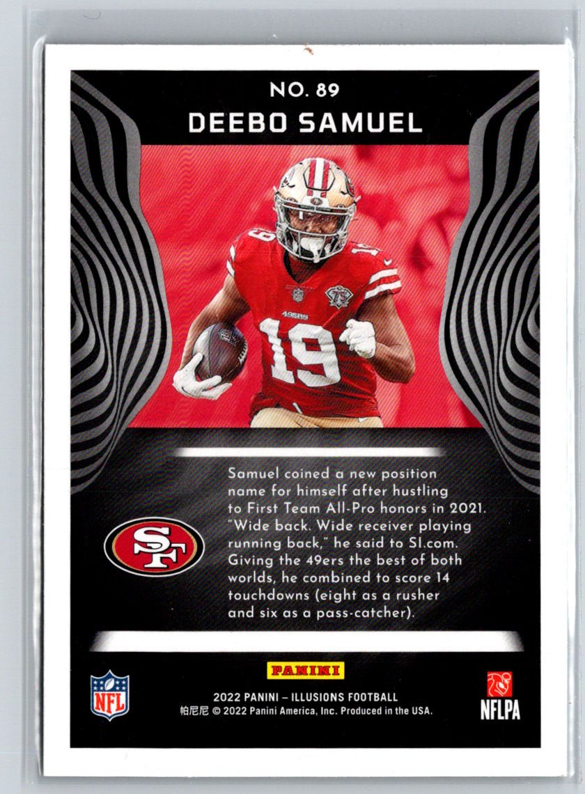 2022 Panini Illusions #89 Deebo Samuel Trophy Collection Emerald G44