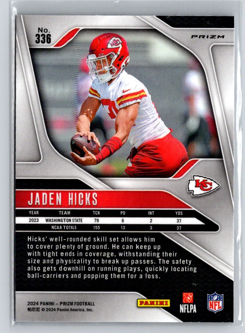 2024 Panini Prizm #336 Jaden Hicks Red White and Blue G47