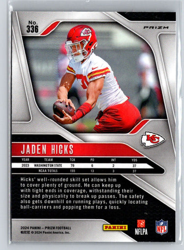 2024 Panini Prizm #336 Jaden Hicks Red White and Blue G47