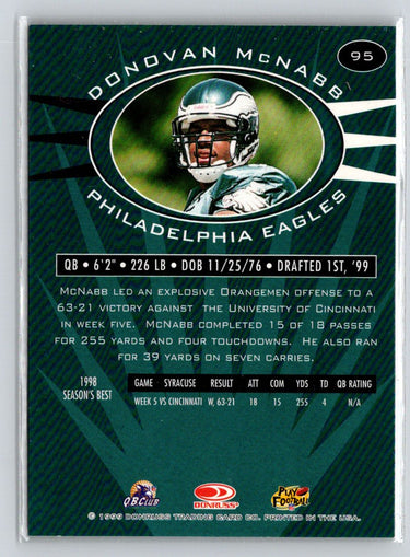 1999 Donruss Preferred QBC #95 Donovan McNabb G47
