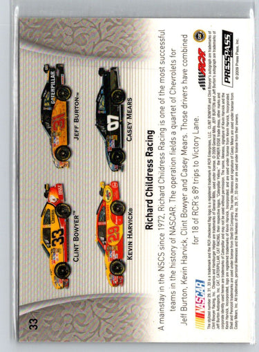 2009 Press Pass Showcase #33 Richard Childress Racing #/499 G47