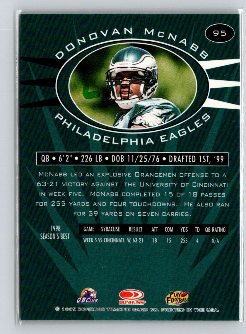 1999 Donruss Preferred QBC #95 Donovan McNabb G47