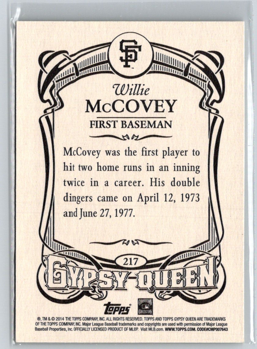 2014 Topps Gypsy Queen #217 Willie McCovey G48