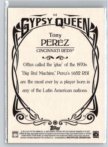 2015 Topps Gypsy Queen #64 Tony Perez G48