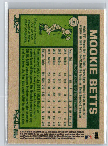 2018 Topps Archives #105 Mookie Betts G48