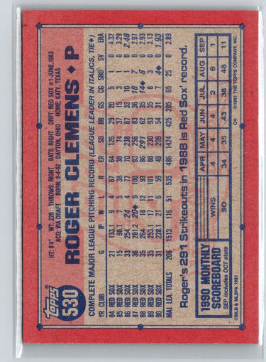 1991 Topps Cracker Jack Series One #22 Roger Clemens G48
