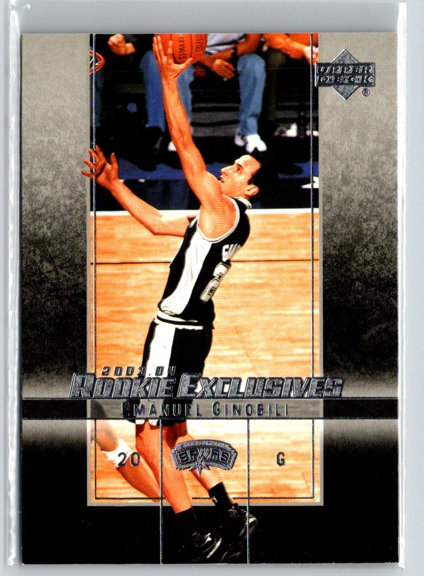 2003-04 Upper Deck Rookie Exclusives #38 Manu Ginobili G48