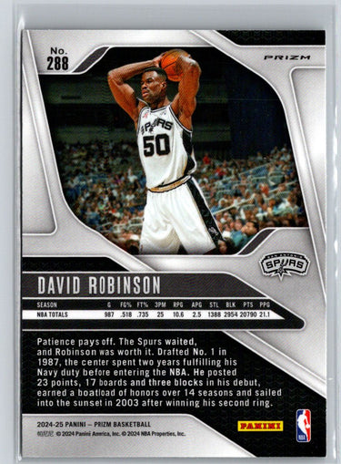 2024-25 Panini Prizm #288 David Robinson Prizms Wave G49