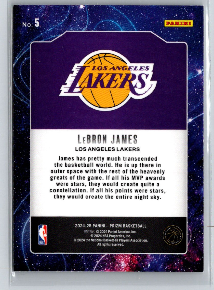 2024-25 Panini Prizm #5 LeBron James Deep Space G49
