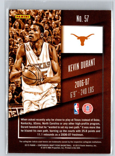 2015 Panini Contenders Draft Picks #57 Kevin Durant G49