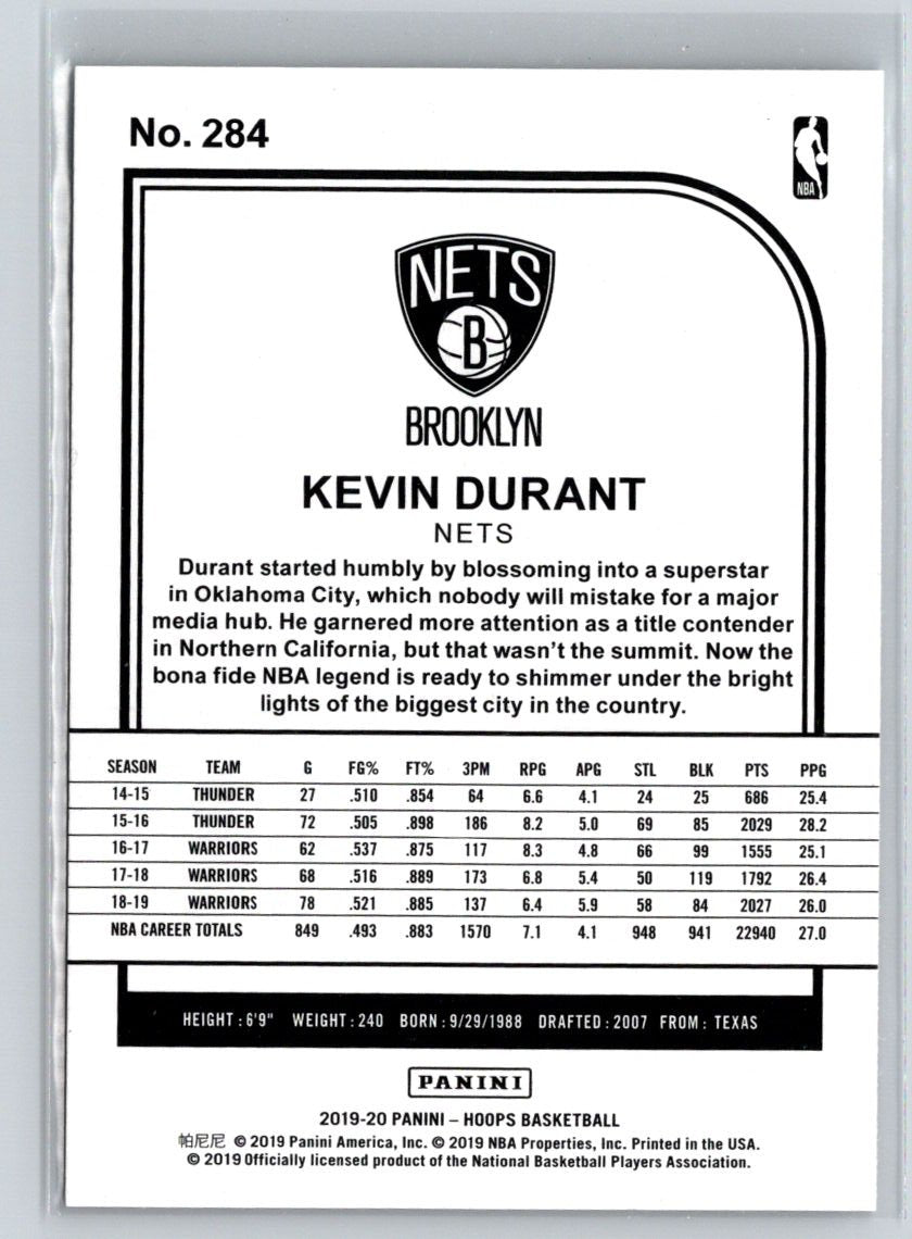 2019-20 Hoops #284 Kevin Durant Purple G49