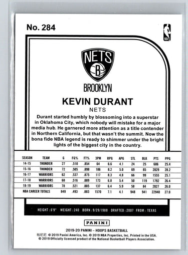 2019-20 Hoops #284 Kevin Durant Purple G49