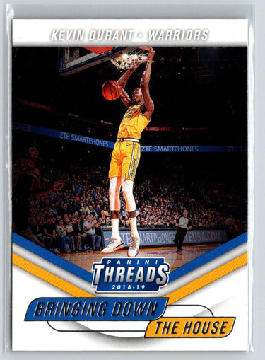 2018-19 Panini Threads #9 Kevin Durant Bringing Down the House G49