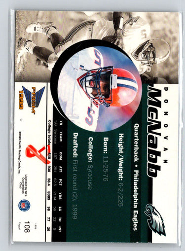1999 Pacific Prism #108 Donovan McNabb G51